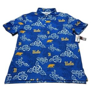 UCLA Bruins Reyn Spooner Performance University Polo Golf Shirt Size Medium NWT
